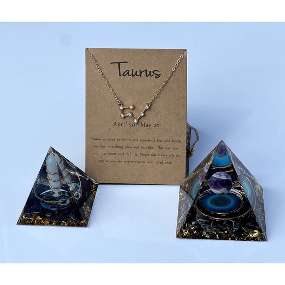 Gold Plated Zodiac Horoscope Crystal Necklace (All 12 signs available) - Picture 11 of 13